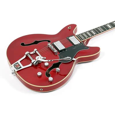Hagstrom Tremar Viking Deluxe Electric Guitar Regular Transparent Wild Cherry image 3