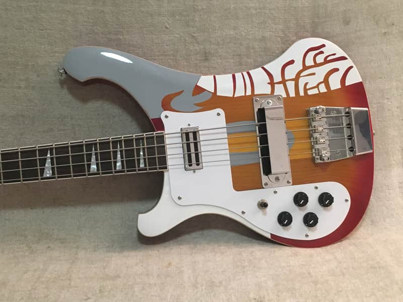 Left Hand Lefty Bass Paul McCartney 2000's Psychedelic Finish Stereo Output Neck Through DCustom image 1