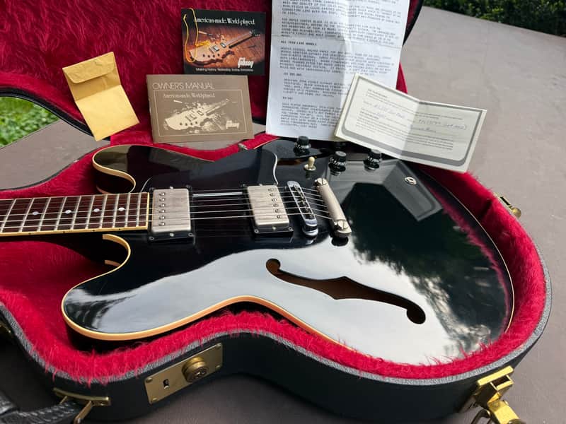 1982 Gibson ES-335 Dot - Ebony - SUPER CLEAN - collector grade with hang tags image 1
