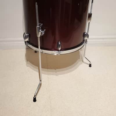 BURGUNDY Floor Tom Drum 16"x16" - Gorgeous Ultra Clean image 4