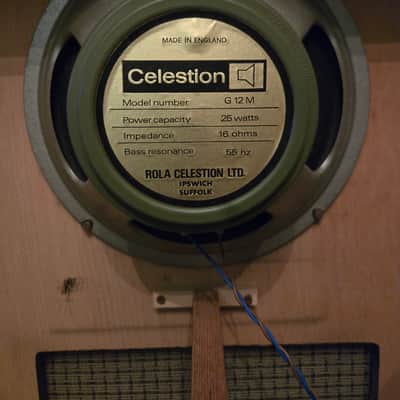 Incredibly Rare 1973 Marshall Model 1973 1x12 Ported Cabinet - 55hrz Pulsonic Greenback image 6