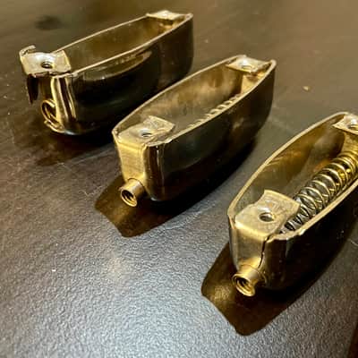 Rogers vintage “Bread and Butter” bass / snare / tom lug, 2 1/8” hole spacing, late 50s image 4