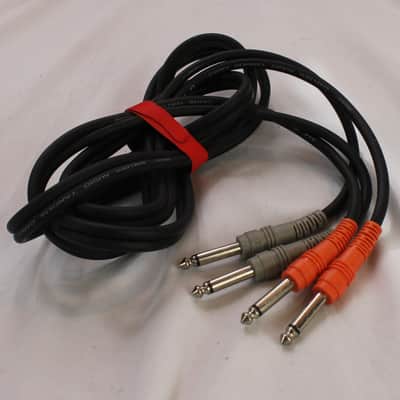 Hosa Mono Breakout Instrument Cable LR 1/4" Mono to LR 1/4" Mono image 1