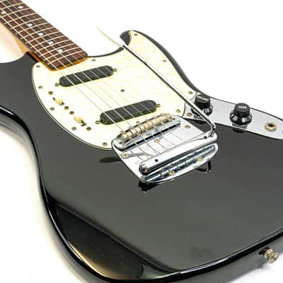 1989 Fender Mustang MG-69 Reissue MIJ Black w/ Gigbag, Trem Arm & Model Card image 16