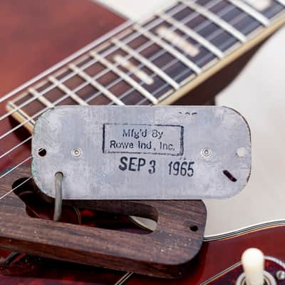 1965 Silvertone 1454 Vintage Hollowbody Electric Guitar, Harmony USA w/ DeArmond Gold Foils, Case image 18