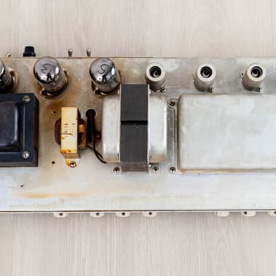 1961 Fender Bassman 6G6 Blonde Brown Panel Vintage Piggyback Tube Amp 1x12 Tone Ring w/ Oxford 12M6, Victoria Covers image 13