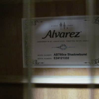 Alvarez ABT60CE Artist Series Baritone Acoustic-electric Guitar - Shadowburst *FREE SHIPPING!!!! image 2