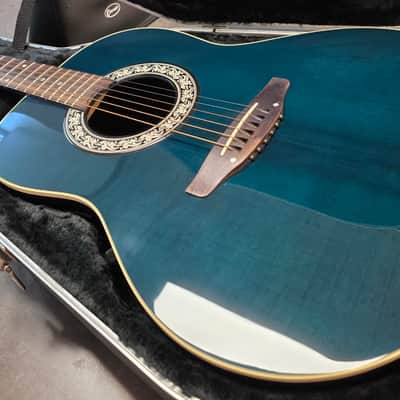 1993 Ovation American 1111 Balladeer RARE Cadillac Green USA CASE QUEEN TIME CAPSULE Acoustic Electric Deep Bowl Lyrachord Guitar image 2