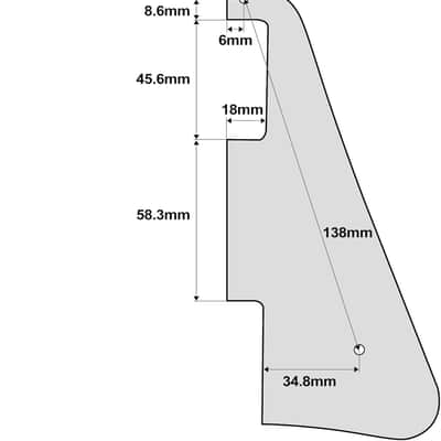 Electric Guitar Pickguard for Epiphone Les Paul Standard Modern Style, 4Ply Pearl White image 2