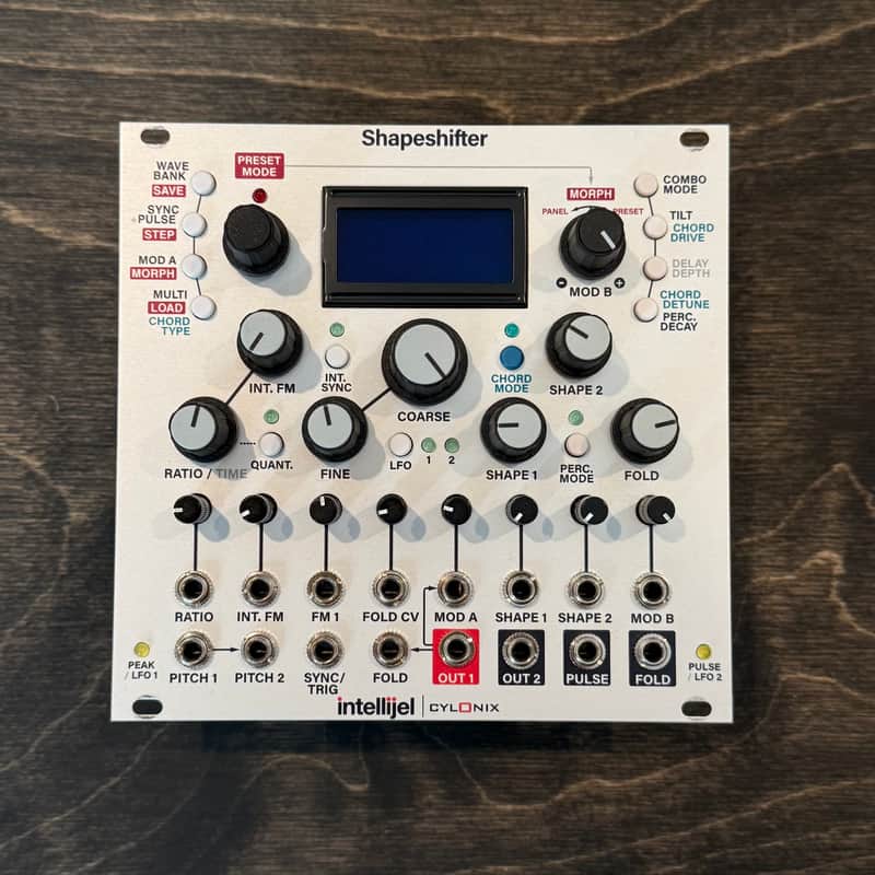 Intellijel Cylonix Shapeshifter Dual Wavetable VCO Eurorack Synth Module 2015 - Present - Silver image 1