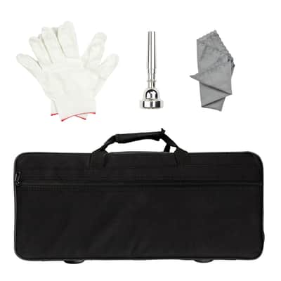 🎅🎄 For Pros and Beginners! Gold (Brass) Unmarked Trumpet with Case/Bag/Pack +Strap +Cloth! image 11