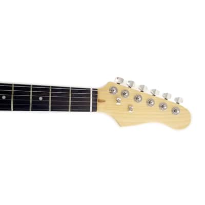Zenison Electric Guitar 6 String Black Combo Starter Set Solid Wood Body & Case image 5