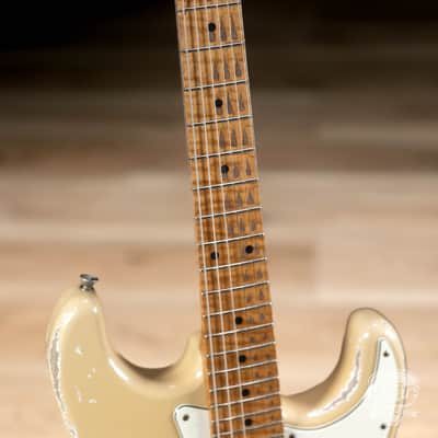 Xotic XSC-1 Swamp Ash S-Style w/ Roasted Flame Maple Neck – Desert Sand image 4
