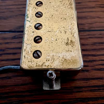 VINTAGE 1982 GRECO PAF RELIC HUMBUCKER - GOLD COVER - MAXON MADE - MIJ  - REAL LIFE RELIC image 6