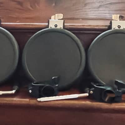 Roland 3 Pack - (3x) PD-8 Dual Zone Pad W/ Roland (3) Clamps &(3) L Rods image 1