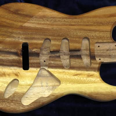 2 Piece Acacia Koa Strat Style body - 4lbs 8oz #3682  *IMPORT CHARGES INCLUDED image 2
