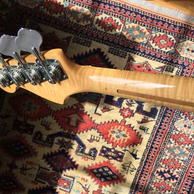 Fender Precision Bass 1977 *Factory* Black over Sunburst 9.2lbs! Flame! image 4