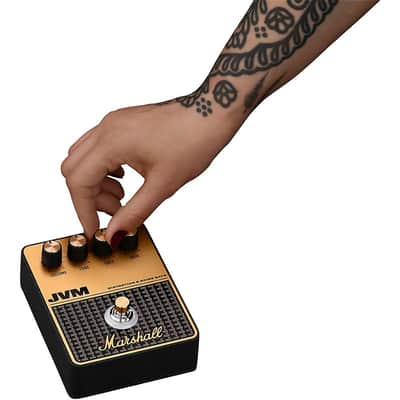 Marshall JVM Distortion and Overdrive Effects Pedal Regular Black and Gold image 8