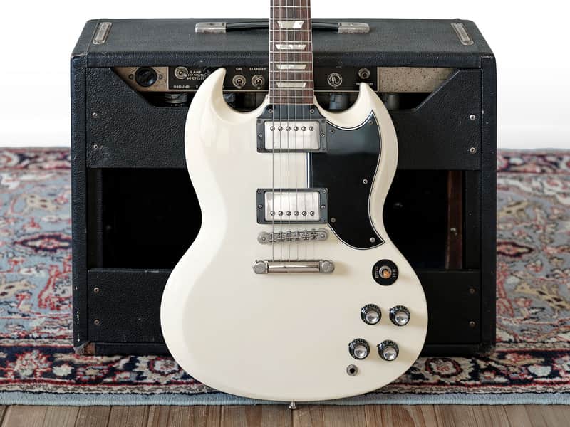 MIJ 1989 Greco Polaris White SG Standard model SS63-60 with Sheptone pickups image 1