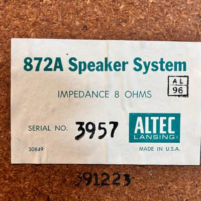 Altec Madrid  872A with original 15-inch 420Y Biflex coaxial drivers Local Pickup only in Milwaukee WI image 5