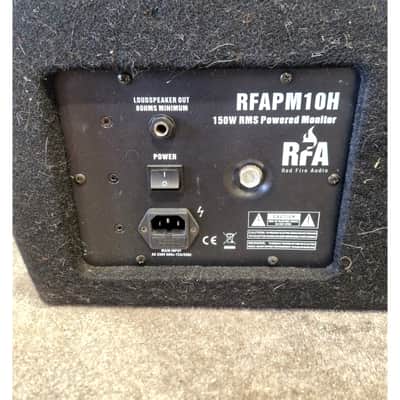 RFA-PM10H Red Fire Audio - 150W Powered Wedge Stage Monitor - Black - Excellent w/ Original Box image 5