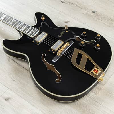 Hagstrom '67 Viking II Hollow-Body Guitar, Resinator Fretboard, Black Gloss image 3
