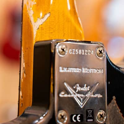 Fender Custom Shop Limited Edition '59 Stratocaster Super Heavy Relic Rosewood Fingerboard Aged Black Chocolate 3 Color Sunburst image 20