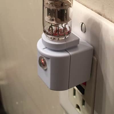 6AK5 6AL5 Style Amber Vintage Vacuum Tube Valve LED NIGHT LIGHT (Steampunk TV Ham Radio Guitar Amp) image 5