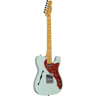 Fender Limited Edition American Pro II Telecaster Thinline Electric Guitar, Transparent Surf Green, with Case image 2