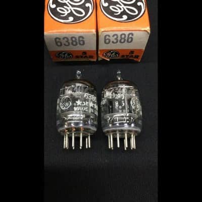 NOS NIB MATCHED PAIR GE 6386 5 Star 3 Mica FAIRCHILD VACUUM TUBES Tested 10.9865 image 2