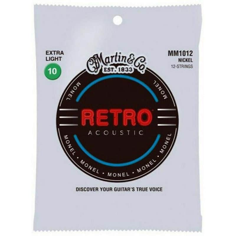 Martin MM1012 Retro Monel 12-String Acoustic Guitar Strings - Extra Light (.10 - .47) image 1