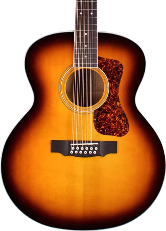 Guild F-2512E Deluxe 12-String Jumbo Acoustic-Electric Guitar, Solid Spruce Top, Antique Sunburst image 1
