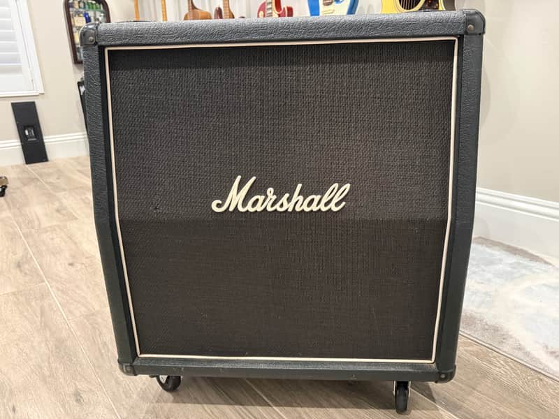 Marshall 1966A Vintage 2x12 Cabinet WGS Speakers 1985-1991 - Black Tolex image 1
