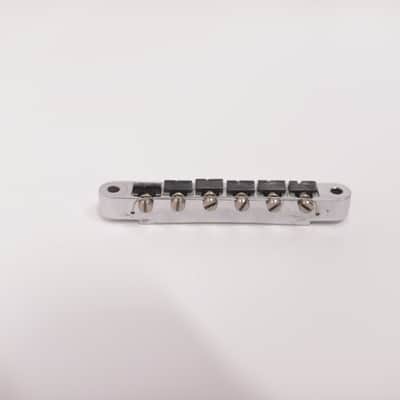 Gibson ABR-1 Tune-O-Matic Bridge with Graph Tech String Saver Saddles Chrome image 1