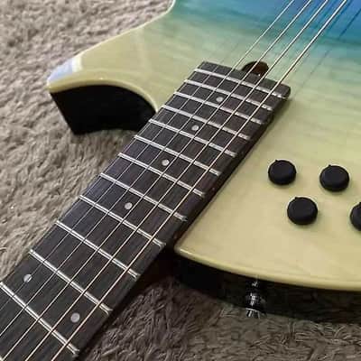 Tagima Modena Electric Acoustic Guitar, Maple Neck, Rosewood Fingerboard, Blue Finish image 6