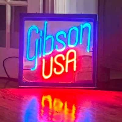 GIBSON 1980s Neon Dealer Sign!! ~ Blue Sign with Original Neon!!! image 13