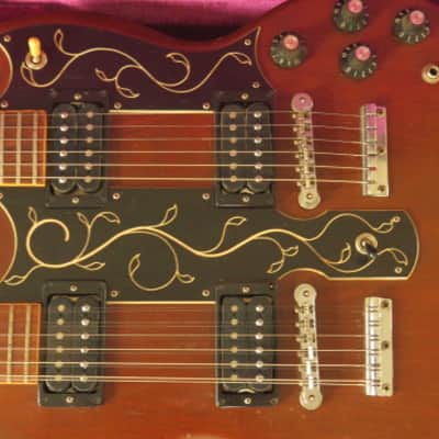 Gibson SG doubleneck 1275 BJ 1973 custom Pickguard 1973 - walnut image 5