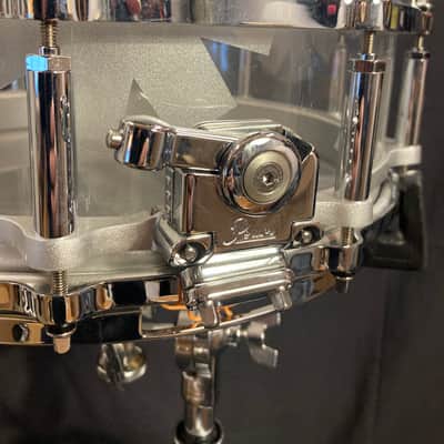 Chad Smith's Pearl 14x5" Custom Red Hot Chili Peppers Logo, 2011 World Tour Snare Drum. Clear Acrylic, With SIGNED HEAD! image 10