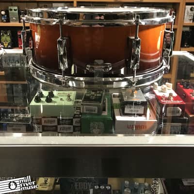Pearl Vision Birch Snare Drum Burnt Orange Fade *Excellent Condition* image 4