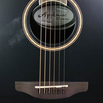 Ovation AB24-5S Applause Standard Mid-Depth Acoustic Guitar - Black Satin image 5