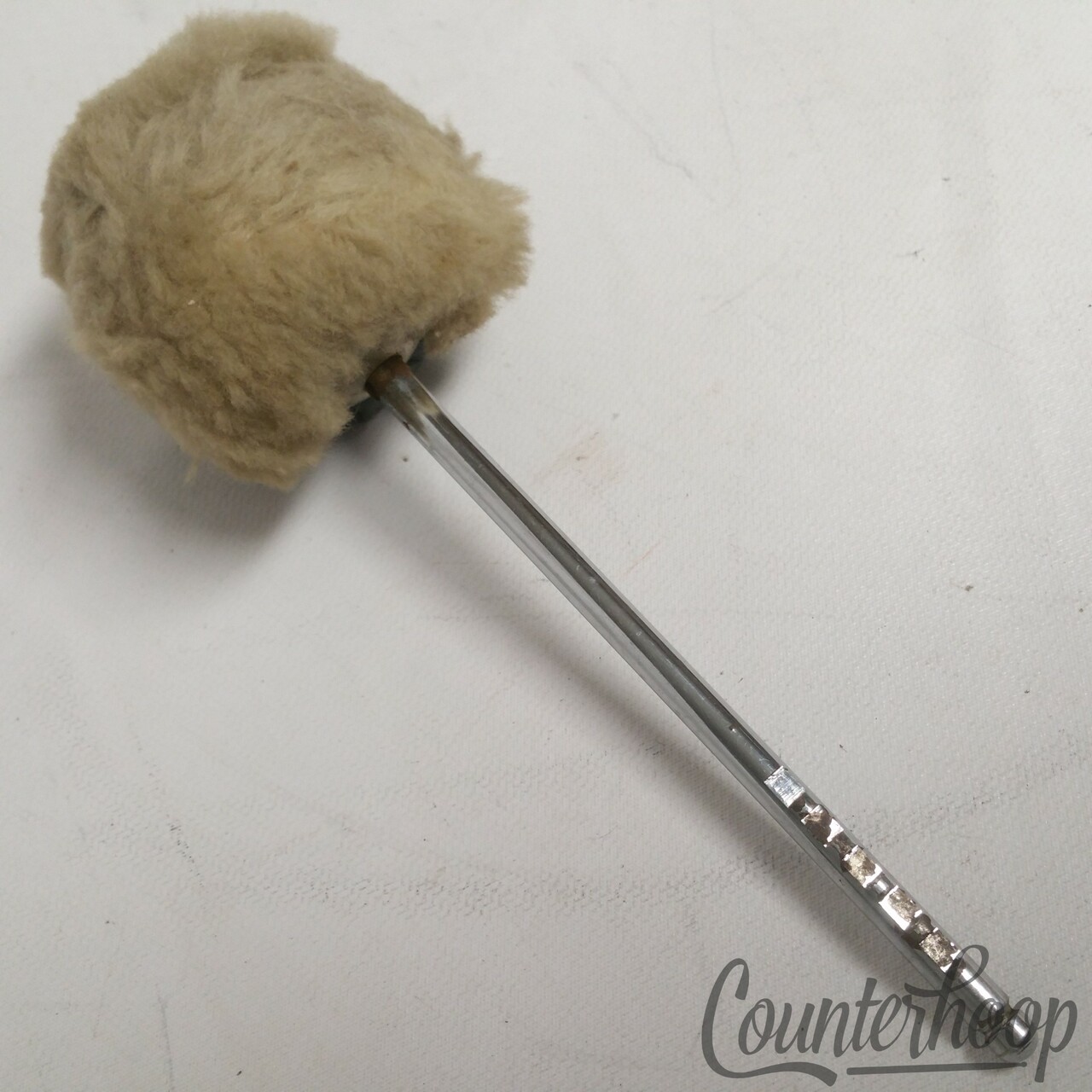 Premier Bass Drum Pedal Beater Chrome Rod Soft Fur/Leather Head Vintage 60s #250 — main photograph