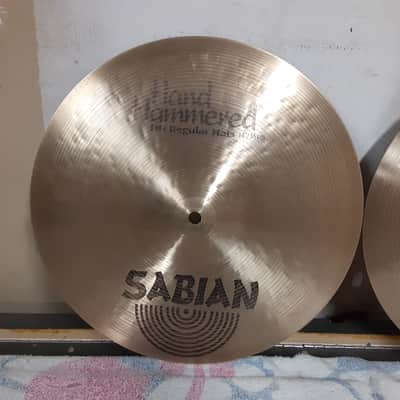 Sabian 14" HH Hand Hammered Regular Hi-Hat Cymbals (Pair) 1992 - 1998 - Natural image 4