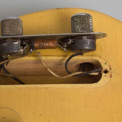 Fender Telecaster Solid Body Electric Guitar (1952), ser. #5117, molded plastic hard shell case. image 18