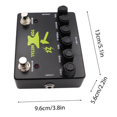 MOSKY TOP METAL Heavy Metal Boost Guitar Pedal Effect Stomp-box 3 Band EQ Control image 6