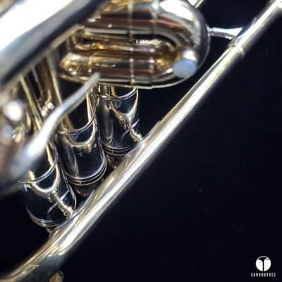 F.E. Olds & Son Super Recording Los Angeles offset valves cornet gamonbrass image 14
