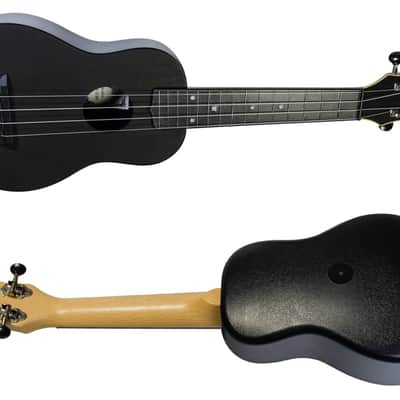 Flight TUS35 Black Travel Soprano Ukulele New - plastic and a laminate linden top - black image 5