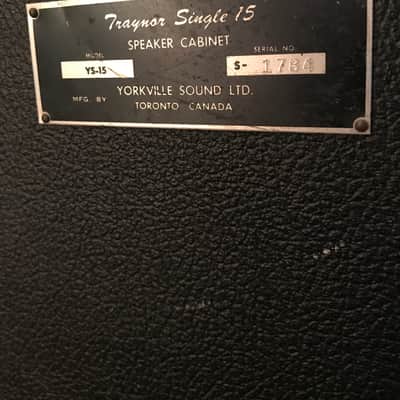 1970's Traynor YS-15 1x15" Speaker Cab - Black Tolex image 6