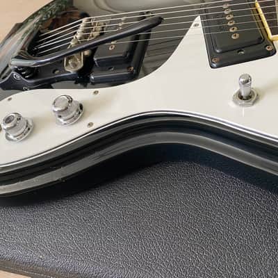 1987 Mosrite Custom Unique Black & Sunburst Vibramute Vintage OHSC image 23