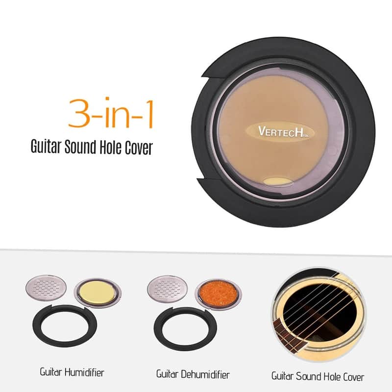 3-in-1 Acoustic Guitar Sound Hole Cover Humidifier Moisture Reservoir Dehumidifier,price include the import duty for US buyer image 1