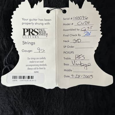 PRS 20th Anniversary Custom 24 10-Top Whale Blue 2005 image 16